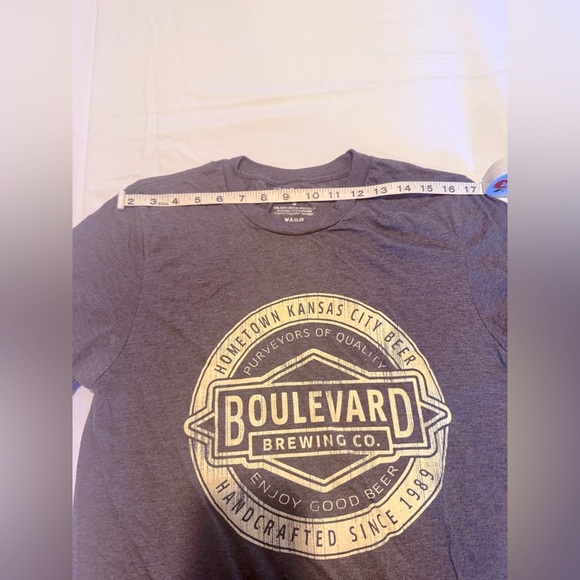 Boulevard Brewing Co. Classic Logo T-Shirt by Camp David – Dark Grey | NWOT | S - Picture 4 of 8